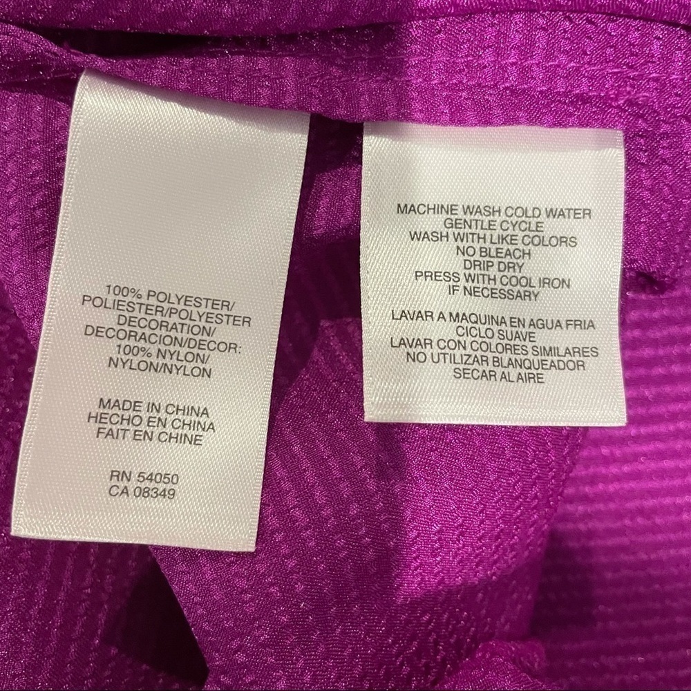 Ann Klein Purple Sleeveless Top with Black Lace NWT - Picture 8 of 8